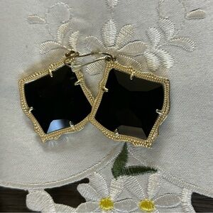 Kendra Scott Black and Gold Earrings